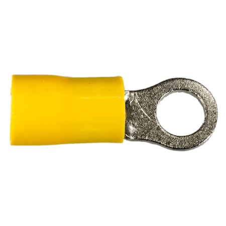 Midwest Fastener Ring Terminal, 4 AWG, Plastic Insulated, 4 PK 69976